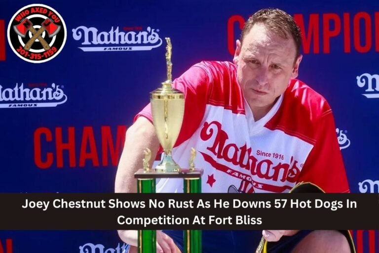 Joey Chestnut Shows No Rust As He Downs 57 Hot Dogs In Competition At Fort Bliss